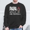 Papa Grillt Am Beste Griller Am Ort Sweatshirt Geschenke für alte Männer