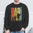 Papa Hoch 2 Sweatshirt für Zweifach-Väter, Jäger-Motiv Geschenke für alte Männer
