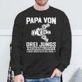 With Papaon Drei Jungs Wie Papa German Sweatshirt Geschenke für alte Männer