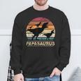 Papasaurus Dinosaur With Papaon Drei Kinder Dino Triplets Sweatshirt Geschenke für alte Männer