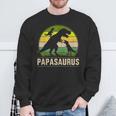 Papasaurus Zwei Kinder Für Papa Zumatertag Weihnachten Sweatshirt Geschenke für alte Männer