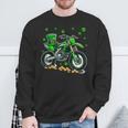 Patrick's Day Dirt Bike Shamrocks Lucky Patrick's Day Coin Sweatshirt Gifts for Old Men