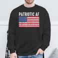 Patriotic Af American Flag Heart 4Th Of July Usa Pride Sweatshirt Gifts for Old Men