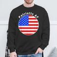 Patriotic Af American Flag Circle Sweatshirt Gifts for Old Men