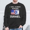 PatrioticUsa Israel American Flag To Support Israel Sweatshirt Gifts for Old Men