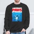 Paws Cat And Mouse Top Cute Cat Lover Parody Top Sweatshirt Gifts for Old Men