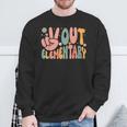 Peace Out Elementary Last Day Of School Elementary Graduate Sweatshirt Gifts for Old Men