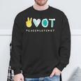 Peace Love Ot Ota Occupational Therapy Therapist Sweatshirt Gifts for Old Men