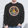 Peace Sign Love60S 70S Tie Die Hippie Costume Sweatshirt Gifts for Old Men