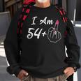 Personalized I Am 54 Plus 1 Middle Finger 55Th Women Sweatshirt Gifts for Old Men