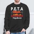 PETA People Eating Tasty Animals Bbq Grill Smoking Meat Sweatshirt Gifts for Old Men