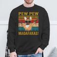 Pew Pew Madafakas French Bulldog Dogs Dad Vintage Sweatshirt Geschenke für alte Männer
