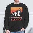 Phd Candidate Survivor Vintage Phd Graduation Sweatshirt Gifts for Old Men