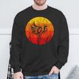 Phoenix Rising Fire Rebirth Fire Bird Vintage Retro Sunset Sweatshirt Gifts for Old Men