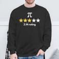 Pi 314 Star Rating Pi Humor Pi Day Novelty Sweatshirt Gifts for Old Men