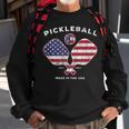 Pickleball Vintage Usa American Flag Distressed Sweatshirt Gifts for Old Men
