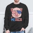 Pig 4Th Of July Merica American Flag Sunglasses Sweatshirt Gifts for Old Men