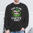 Pig Leprechaun Hat St Patrick's Day This Is My Lucky Sweatshirt Gifts for Old Men