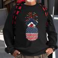 Pineapple American Flag 4Th Of July Cool Hawaiian Patriotic Sweatshirt Gifts for Old Men