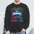Pink Or Blue Grammy Loves You Gender Reveal Party Shower Sweatshirt Gifts for Old Men