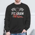 Pit Crew Race Car Hosting Parties Racing Family Themed Sweatshirt Gifts for Old Men