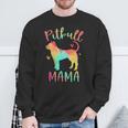 Pitbull Mama Colorful Pitbull Terrier Pittie Dog Mom Sweatshirt Gifts for Old Men