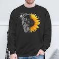 My Pitbull Is A Sunflower She's A Sunshine Hippie Sunflower Sweatshirt Gifts for Old Men
