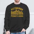 Pittsburgh Pennsylvania Sl City Skyline 412 Home Vintage Sweatshirt Gifts for Old Men