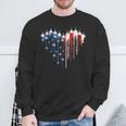 Plane Flag Heart America 4Th Of July Sweatshirt Gifts for Old Men