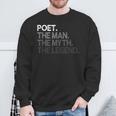 Poet Man Myth The Legend Sweatshirt Gifts for Old Men