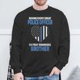 Police Officer Brother Cute Heart Flag Sweatshirt Gifts for Old Men