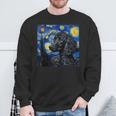 Poodle Dog Van Gogh Style Starry Night Sweatshirt Gifts for Old Men