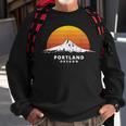 Portland Oregon Mt Hood Sunset Clean Variant Sweatshirt Gifts for Old Men