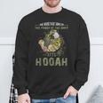 Power Of The Army Hooah Veteran Pride Military Sweatshirt Gifts for Old Men