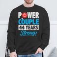Power Couple Matching 44 Years Wedding Anniversary Sweatshirt Gifts for Old Men