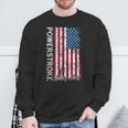 Powerstroke Burning Diesel American Flag Sweatshirt Gifts for Old Men