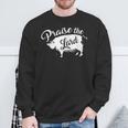 Praise The Lard Pig Bacon Pork Lover Meat Sweatshirt Gifts for Old Men