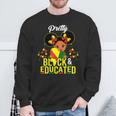 Pretty Black And Educated I Am The Strong African Queen Girl Sweatshirt Gifts for Old Men