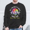 All The Pretty Girls Walk Like This Baseball Softball Sweatshirt Gifts for Old Men