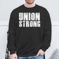 Pro Union Strong Blue Collar Worker Labor Day Papa Sweatshirt Gifts for Old Men