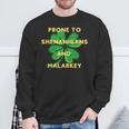 Prone To Shenanigan's Happy St Patrick's Day Fun Irish Sweatshirt Gifts for Old Men
