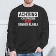 Protest Gendern No Dank Sweatshirt Geschenke für alte Männer