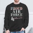 Proud Air Force Motherinlaw American Veteran Military Sweatshirt Gifts for Old Men