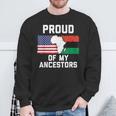 Proud Of My Ancestors American Flag And Pan-African Flag Sweatshirt Gifts for Old Men