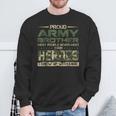 Proud Army Brother Patriotic Military Veteran Sweatshirt Gifts for Old Men