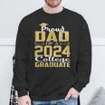 Proud Dad Of 2024 Graduate College Graduation Sweatshirt Gifts for Old Men