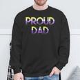 Proud Dad Nonbinary Pride Flag Lgbt Fathers Day Sweatshirt Gifts for Old Men