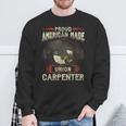 Proud Union Master Carpenter Worker Eagle American Sweatshirt Gifts for Old Men