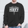 Proud United States Of America Navy Corpsman Sweatshirt Gifts for Old Men