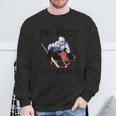 Get The Puck Outta Here Hockey Goalie Sweatshirt Gifts for Old Men